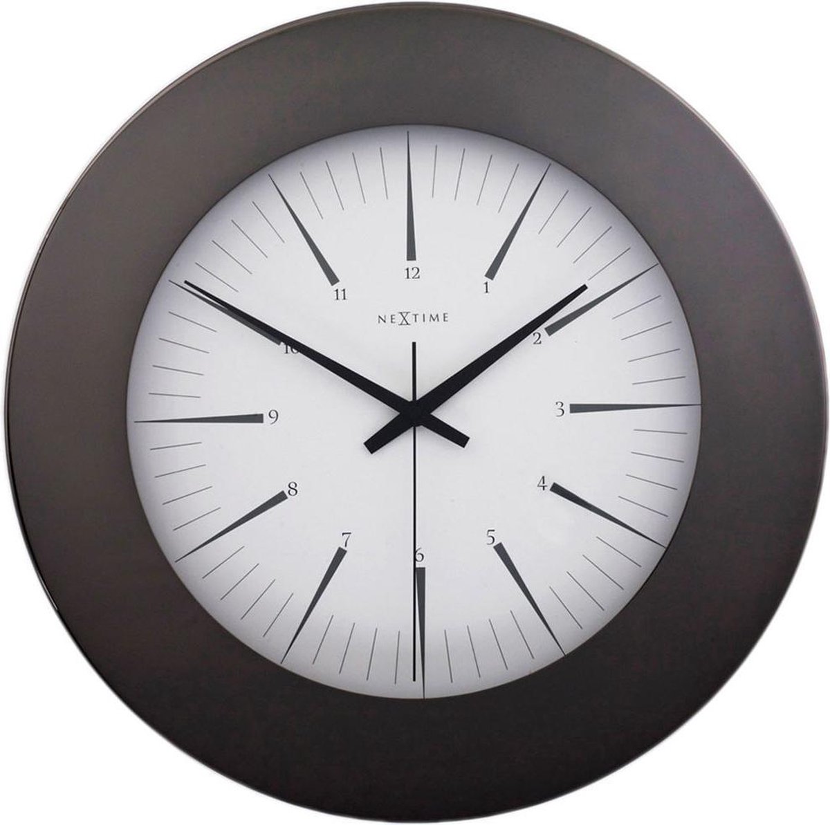 NeXtime Colt Klok Rond RVS Ø33.7 cm Antraciet