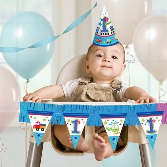 Kinderstoel versiering voor de eerste verjaardag transport - 1 jaar  versiering | bol.com