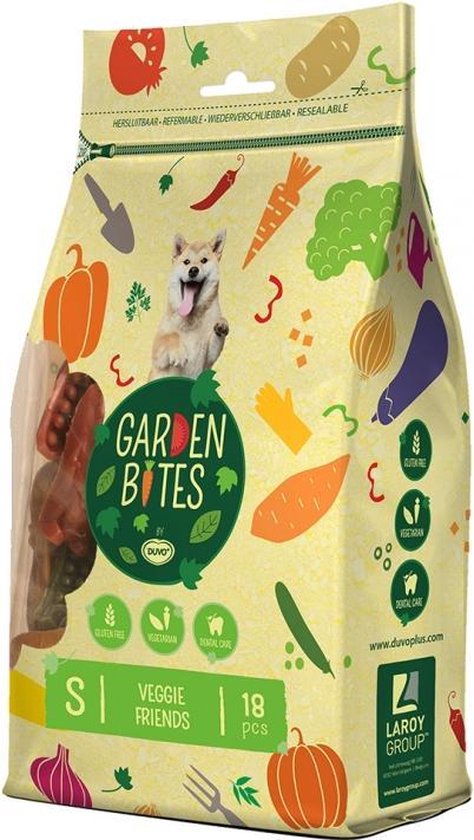 Garden Bites Veggie Friends Hondensnack Glutenvrij - S - 18 stuks