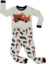 Elowel Jongens Zand Vrachtwagen Pyjama set 100% katoen (maat 98/3 jaar)