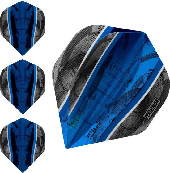 ABC Darts - Dart Flights - Pentathlon Science - Blauw - 10 sets (30 stuks) van ABC Darts — afbeelding 5