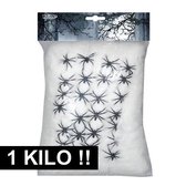 Halloween - Decoratie spinnetjes in web - Halloween versiering