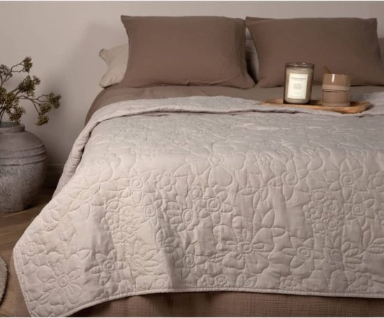 Venture-Home-Bedsprei-Niki-150x250-cm-polyester-beige