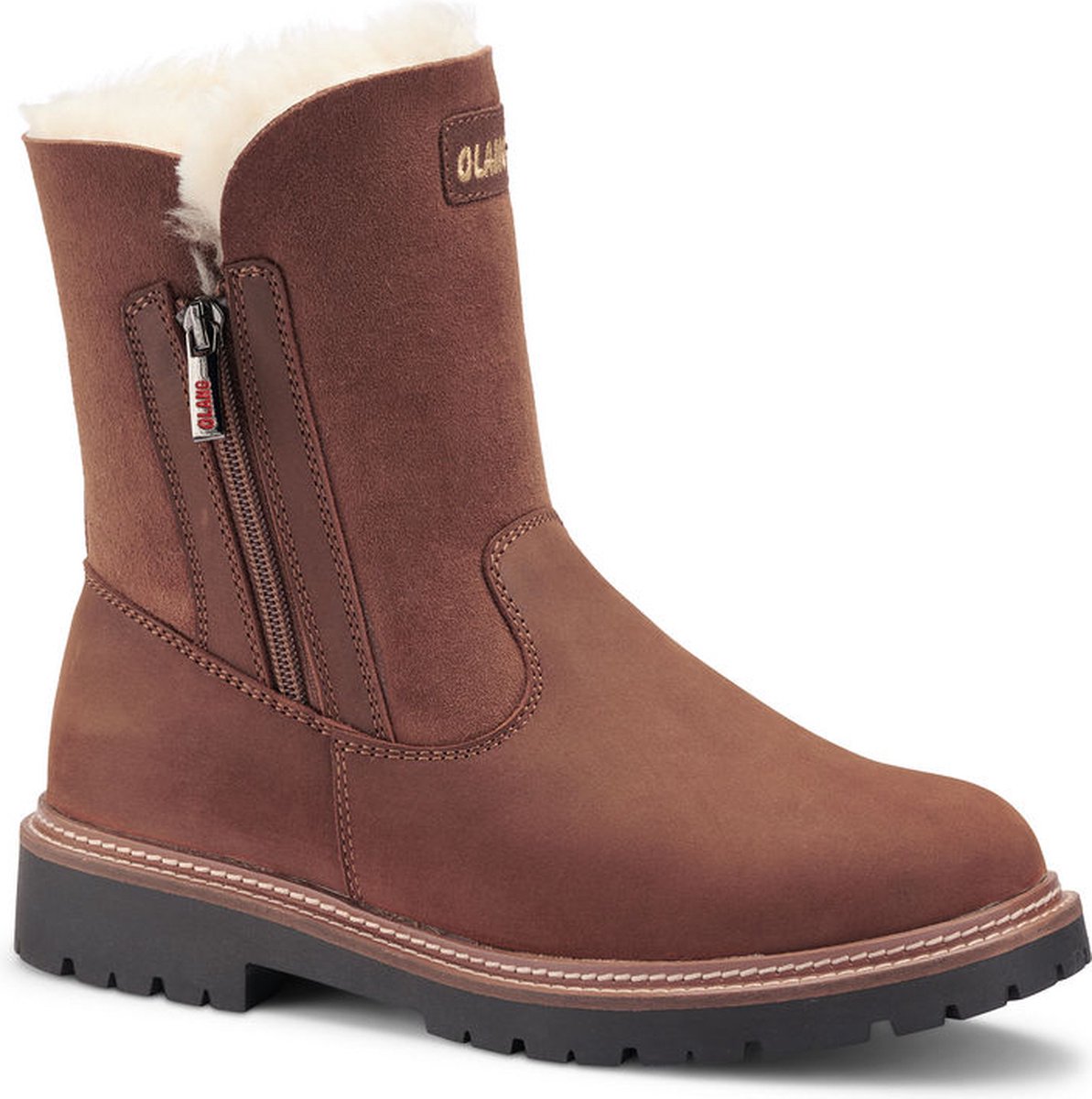 Olang Debora Dames Boot met rits Cuoio Wintersport Wintersport schoenen Snowboots Bruin