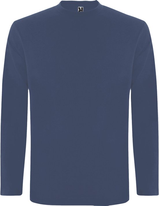 2 Pack Denim Blauw Effen t-shirt lange mouwen model Extreme merk Roly maat L