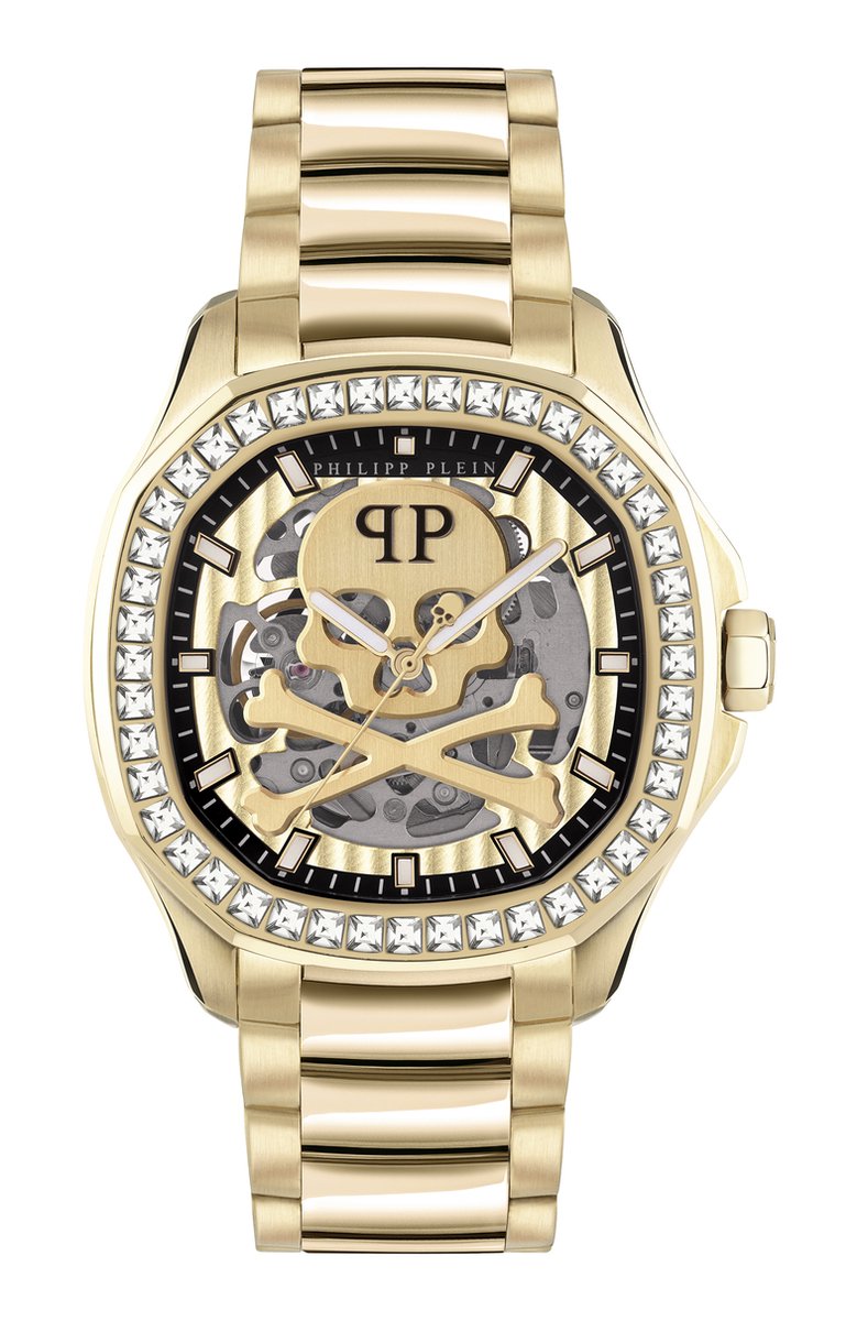 Philipp Plein $keleton $pectre PWRAA0723 Horloge - Staal - Goudkleurig - Ø 42 mm
