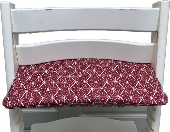 Geplastificeerd kussenset voor de Tripp Trapp kinderstoel van Stokke - Grafische ster roodbruin [duurzaam] - [makkelijk schoon te vegen] - [comfortabel] van Stokke — afbeelding 3