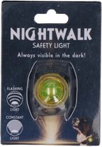 Lampe de Safety Nightwalk - Lumière de sécurité pour le collier - Lumière pour chien - 2 Modes - Jusqu'à 100 heures - Visible jusqu'à 200 mètres - Jaune