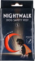 Nightwalk Safety Vest - Veiligheidsvest hond - Hondenvest - Reflecterend veiligheidshesje - Ruglengte 25 cm - Maat S - Oranje