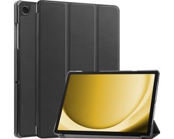 Hoes - Geschikt voor Samsung Galaxy Tab A9 - Dun & Stevig - Trifold Bookcase - Hard Cover - Hardcover Book Case - Tablet Hoesje - Zwart