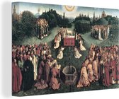 Tableau sur Toile Le Retable de Gand - Peinture de Jan van Eyck - 150x100 cm - Décoration murale
