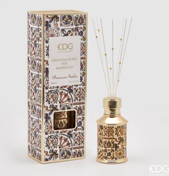 EDG - Enzo De Gasperi Exclusieve geurstokjes flesparfumeur Sicilië 300 ml parfum Marrocan Amber