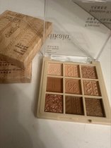 9 color eyeshadow brown matt and shimmer pallette