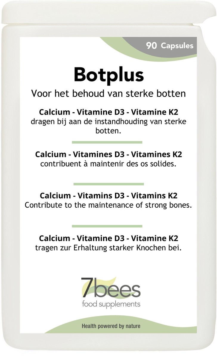Goedkoopste 7Bees | Botplus - 90 capsules | Voor botten met Calcium, Vitamine D3 en Vitamine K2