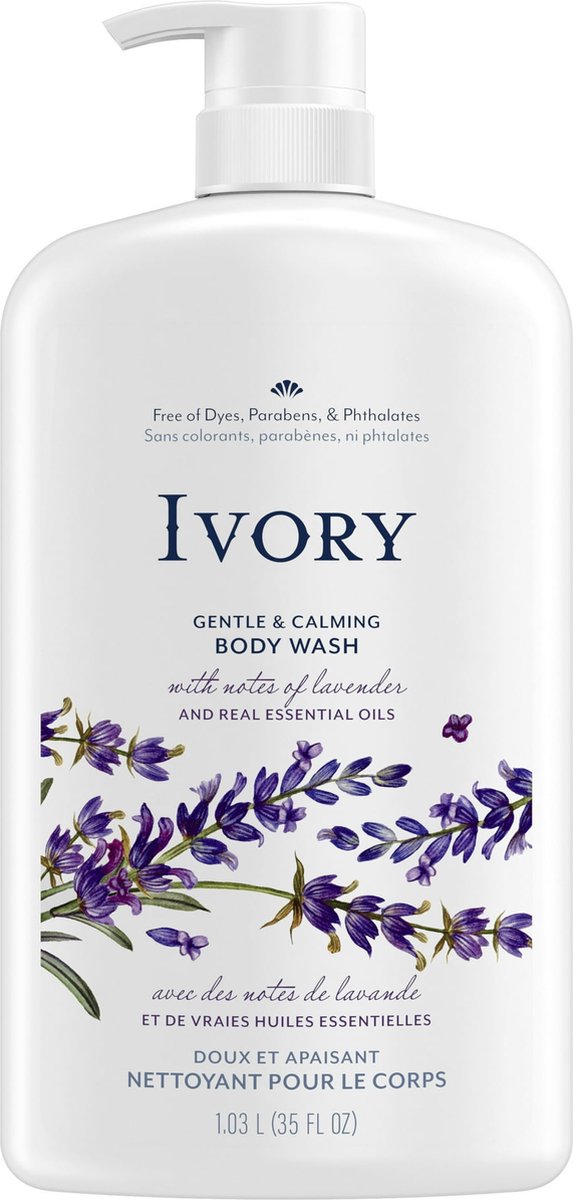 Ivory - Mild and Gentle Body Wash - Lavender Scent - 1.03 L