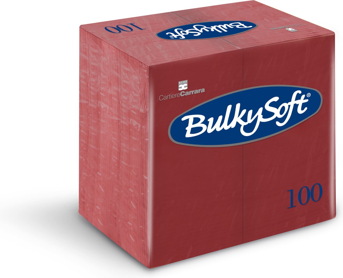 Servetten Bulkysoft Bordeaux 1/8 Vouw - Servet - Napkins - Napkin - Luxe Servetten - Restaurant - Lunch - Dinner - cellulose - Servetten 2-laags 40x40 cm 1/8 vouw - 100 stuks - video