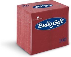 Servetten Bulkysoft Bordeaux 1/8 Vouw - Servet - Napkins - Napkin - Luxe Servetten - Restaurant - Lunch - Dinner - cellulose - Servetten 2-laags 40x40 cm 1/8 vouw - 100 stuks - video