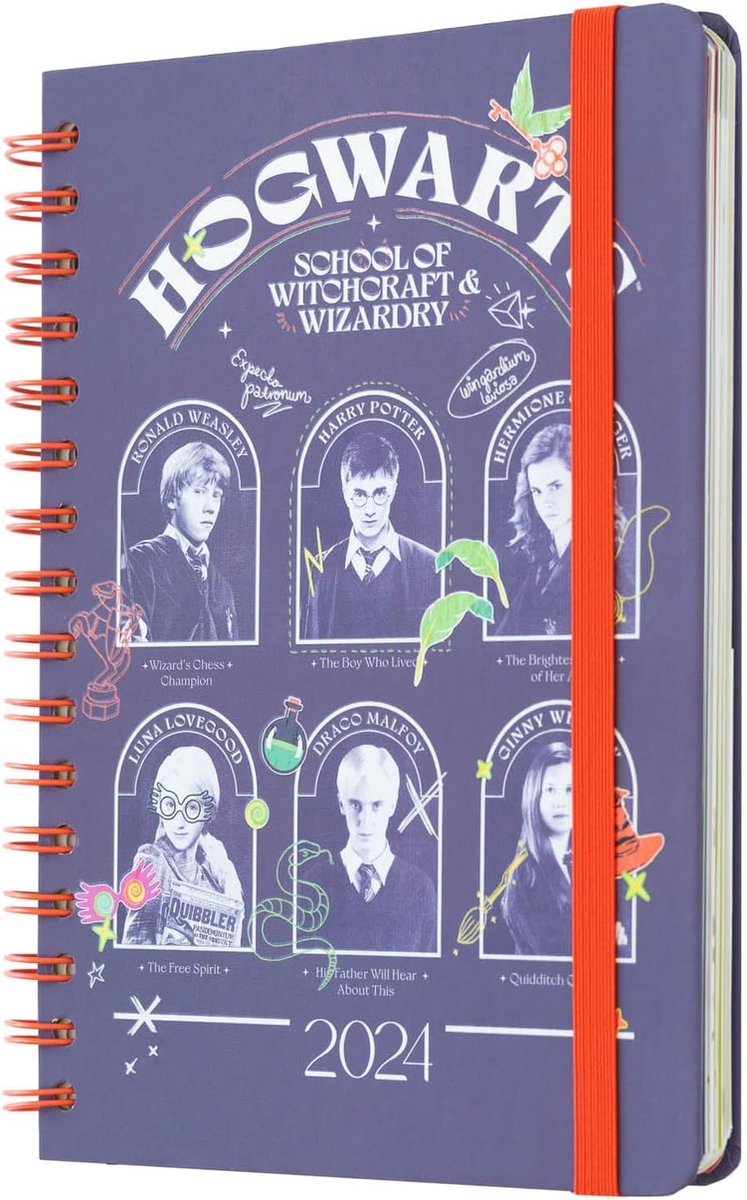 TH Agendas bloc-notes hebdomadaires Harry Potter 2024