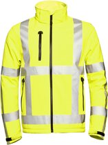 Santino Softshell Werkjas Vigo - Fluor Geel - Maat 5XL