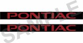 1970-1993 Pontiac Firebird doorhandle sticker roodk - opdruk: PONTIAC