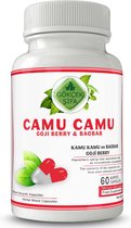 Camu Camu Capsule - Goji Berry Extract & Baobab Extract - 60 Capsules - 1 CAPSULE 1000 MG EXTRACT - Antioxidant, Bloeddrukverlagend, Ontstekingsremmend, Antidiabetisch - 60.000 mg Kruidenextract - Myrciaria Dubia