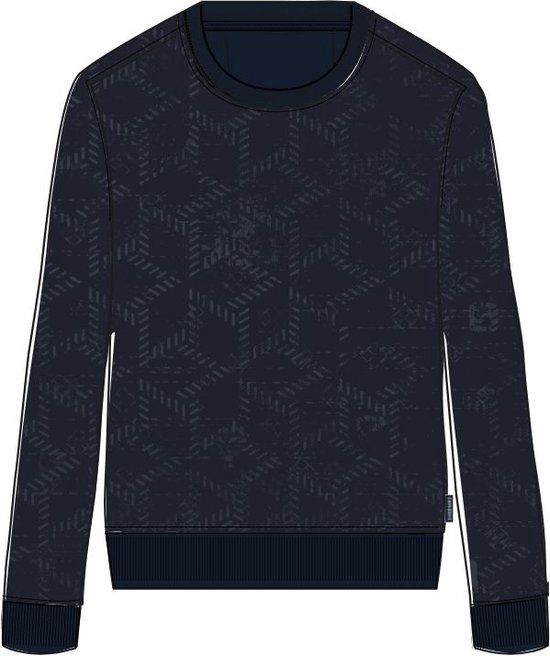 Gabbiano Trui Sweater Met Tonale Print 773782 301 Navy Mannen Maat - XL