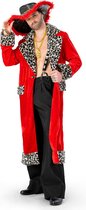 Funny Fashion - Pooier Kostuum - Rooie Pooier Pim Man - Rood - One Size - Carnavalskleding - Verkleedkleding