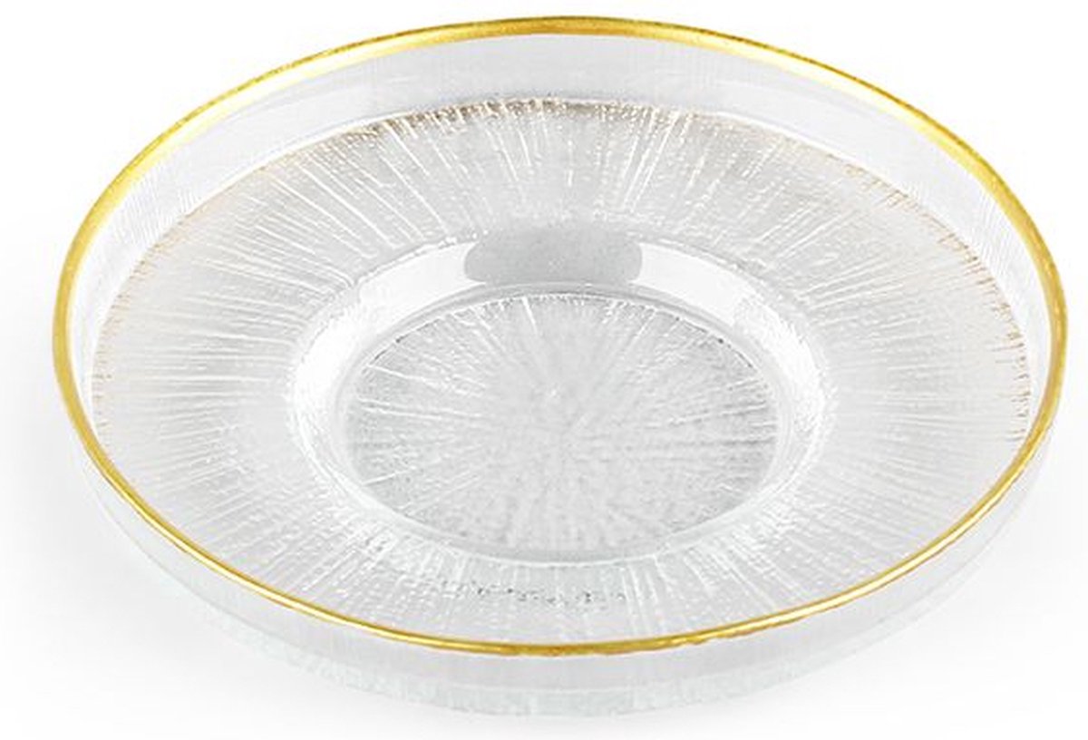 BRICARD REXY THEESCHOTEL SET | 12 CM TRANSPARANT-GOUD 6-DLG