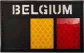 Infra Rood Patch - België - Belgium - Zwart - Klittenband Velcro - Leger IR