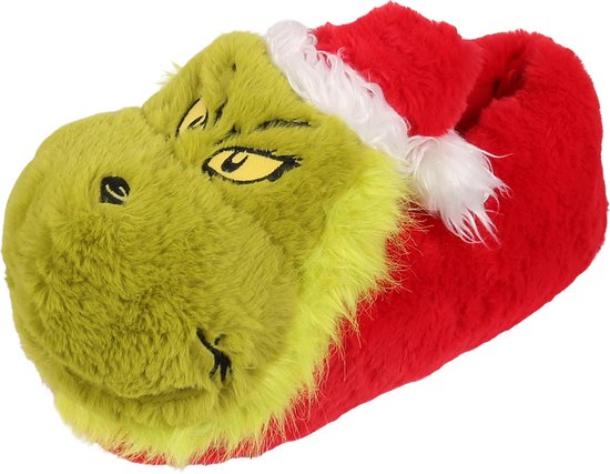 Grinch Herensloffen, Warm, Zacht, Groene 3D Sloffen