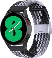 By Qubix Braided nylon bandje - Grijs - zwart - Xiaomi Mi Watch - Xiaomi Watch S1 - S1 Pro - S1 Active - Watch S2