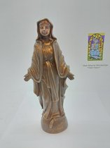 Beeld Heilige Maria Wonderdadig / open armen / Madonna / bronskleurig / polystone 19 cm