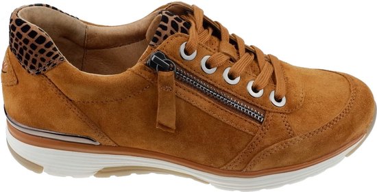 Gabor rollingsoft sensitive 76.973.01 - dames rollende wandelsneaker - bruin - maat 37.5 (EU) 4.5 (UK)