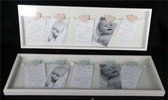 Fotolijst / Frame/wissellijst van hout met knijpertjes voor Babyfoto's | Jongen of Meisje
