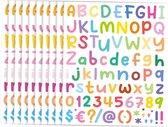 Letter Stickers Alfabet in Kleur - 10 vel - 760 stickers - 25MM Plakletters voor Kinderen en Volwassen - Gekleurde Letters & Lettertekens Stickervel