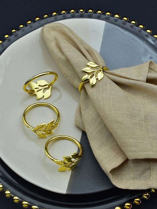 Set Gouden Servetring - 6 Stuks - Servetring Goud - Tafeldecoratie - Bruiloft Decoratie - Tafel Accessoire - Goud - luxe - kerst - Opdekken tafel - ’merkloos’
