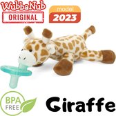 Wubbanub girafe sucette doudou - sucette bébé câlin - Jouets Bébé - cadeau de douche de Bébé girafe marron - sucette câlin Soothie