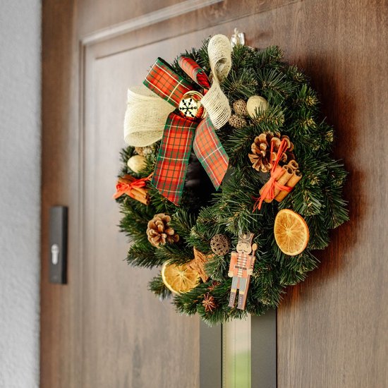 thumbnail: Creative Home Adventskrans Crèmekleur - Ronde Krans Ø35cm Voor Deur, Haard En Feestelijke Decoratie