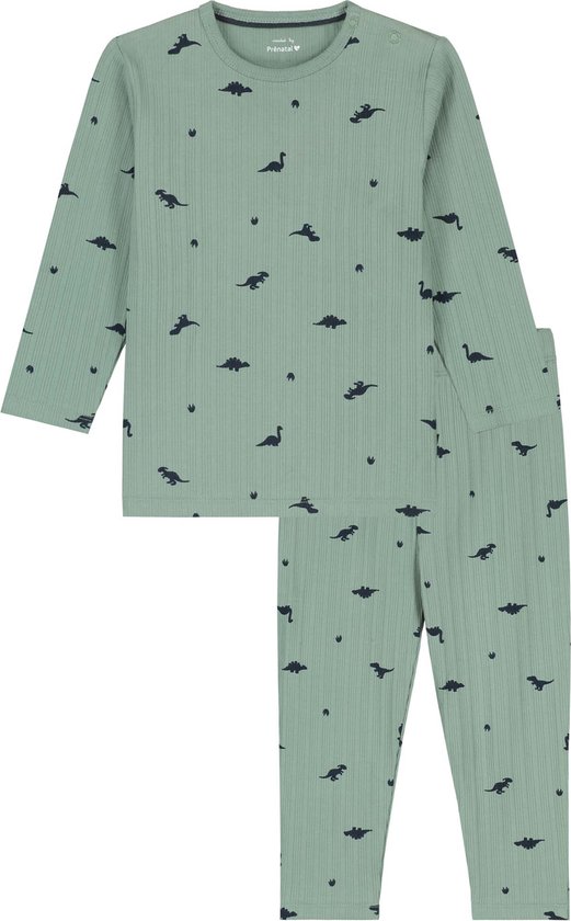 Prénatal Pyjama Jongen Maat 104 - Pyjama Kinderen - Kinderkleding Jongens - Midgreen - Dino