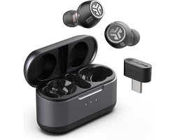 JLab Epic Lab Edition Bluetooth Oordopjes - Draadloos - Active Noise Cancelling Oordopjes - 54 uur Batterijduur - LC3 Codec - Oortjes met Bluetooth Dongle - Premium Model – Zwart