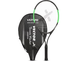 Vector X Vxt 520 Racchetta da tennis incordata | Colore: Verde | Dimensioni: 26 pollici | Per uomini e ragazzi | Materiale: Alluminio | Super leggera e facile da usare | Misura del grip - 4 3/8