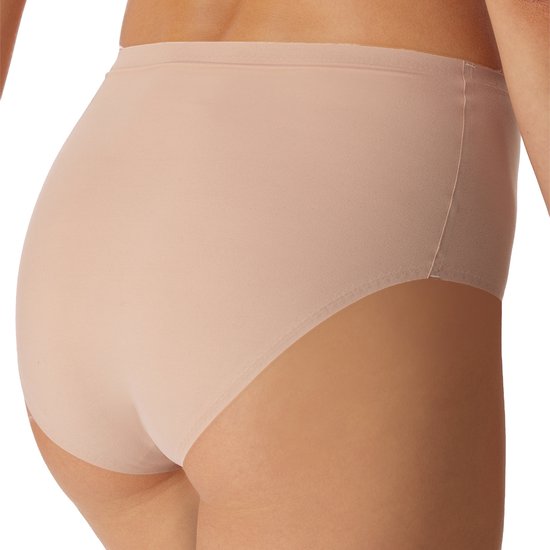 SCHIESSER Luxury slip (1-pack), dames midi slip fijngeribd perzik je