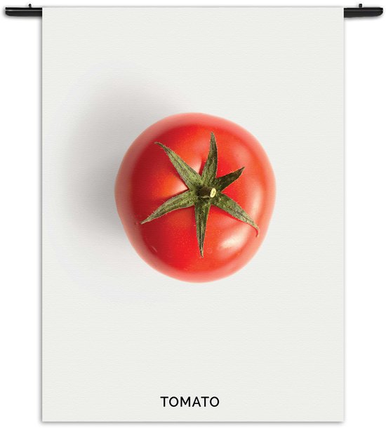 Velours Wandkleed Tomato Rechthoek Verticaal XXXL (260 X 210 CM) - Wandkleden - Met roedes
