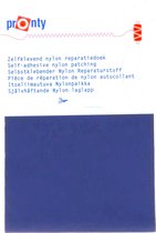 Pronty zelfklevend nylon reparatiedoek - no. 536.030.051 - blauw helder - 10 x 20 cm doek - reparatie tent, reistas, rugzak etc. - zonder strijken