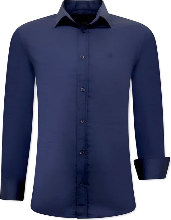 Chemises pour hommes Luxe séparées Blanco - Coupe slim - 3081 - Bleu marine