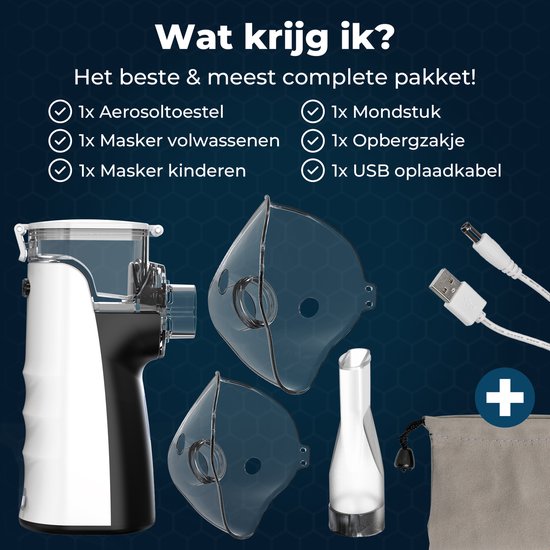 Aerosoltoestel – Inhalator – Voor kinderen – Baby – Volwassenen ...