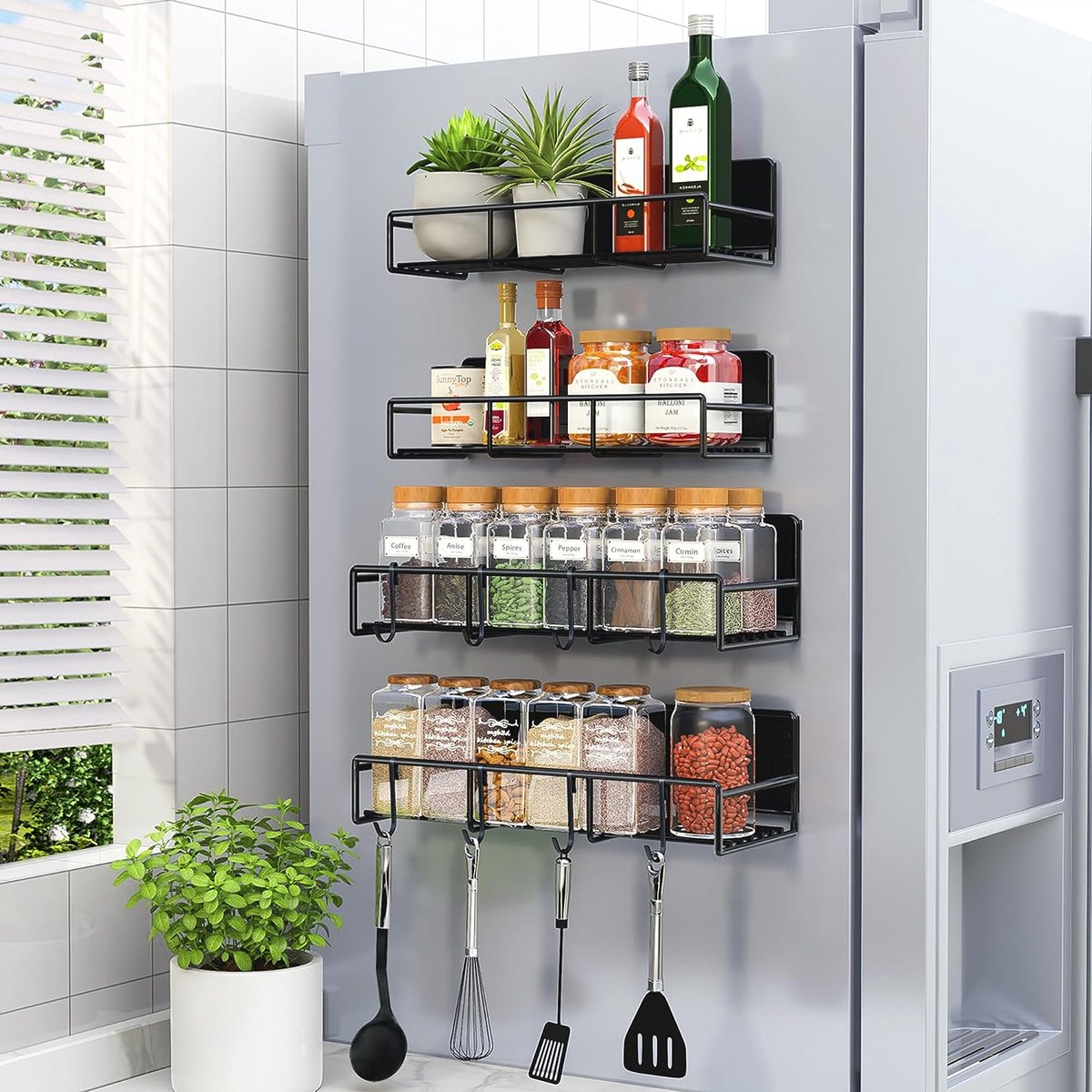 Etagere Refrigerateur Magnetique,Support à éPices MagnéTique Avec