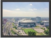 Poster Johan Cruijf Arena Rechthoek Horizontaal Met Lijst L (50 X 40 CM) - Zwarte Lijst - Wanddecoratie - Posters