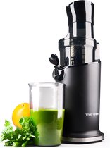 Vivid Green Slowjuicer - Sapcentrifuge voor Groenten & Fruit - Juicer - Anti Drup - Anti Oxidatie - 800 ml - Zwart