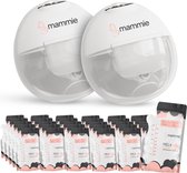 Mammie Dubbele Draadloze Elektrische Borstkolf - met Timerfunctie - Handsfree & Draagbaar - Met 50 Moedermelk Bewaarzakjes - BPA vrij